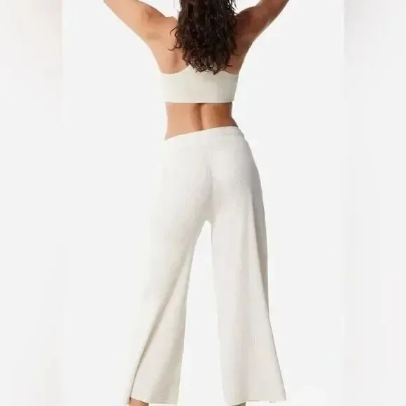Mate the Label Women's Plus Organic Thermal Wide Leg Pants Bone Sz 3X NWOT $138‎ - Picture 6 of 9